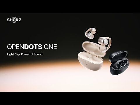 A Video Of Shokz OpenDots ONE - Open-Ear Wireless Earbuds