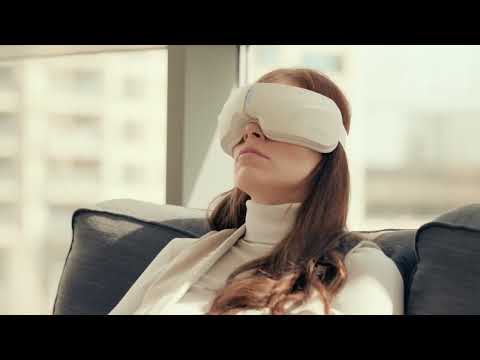 A Video Of Porodo Rechargeable Eye Massager With Heat & Bluetooth Music | PD-IMS5MD-WH