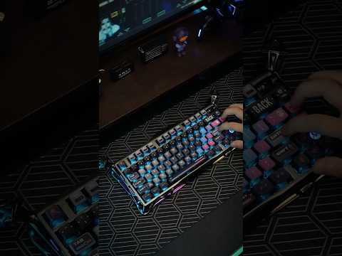A Video Of GravaStar Mercury K1 Pro Cyberpunk Edition – 75% Wireless Mechanical Gaming Keyboard with RGB & Tri-Mode Connectivity