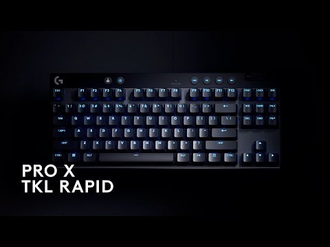 A Video Of Logitech PRO X TKL RAPID - Wired Gaming Keyboard- Analog Switches