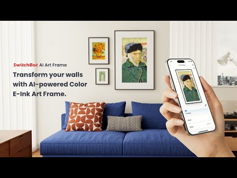 A Video Of SwitchBot AI Art Frame