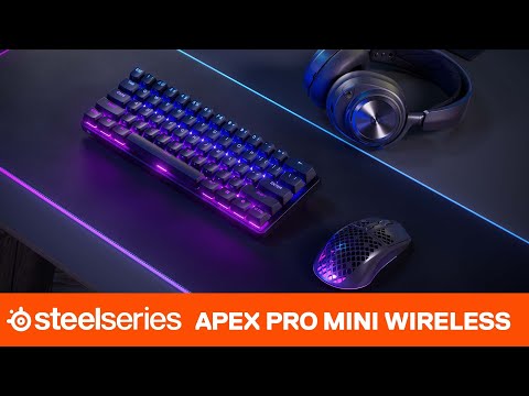 A Video Of SteelSeries Apex Pro Mini Wireless - Compact Gaming Keyboard with Adjustable OmniPoint Switches