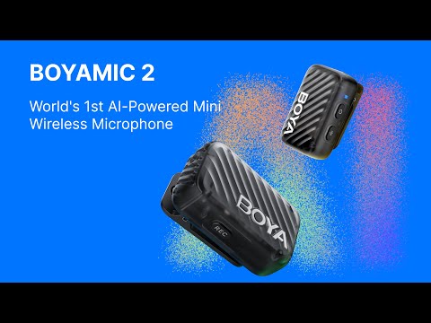 A Video Of BOYA BOYAMIC 2 Wireless Lavalier Microphone with AI Noise Cancellation