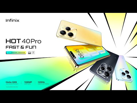 A Video Of Infinix Hot 40 Pro - 8GB Ram - 256GB Storage - Starfall Green