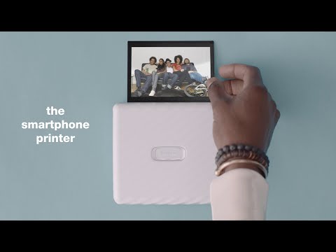 A Video Of Fujifilm Instax Wide Link - Smartphone Printer Photo Kit – White