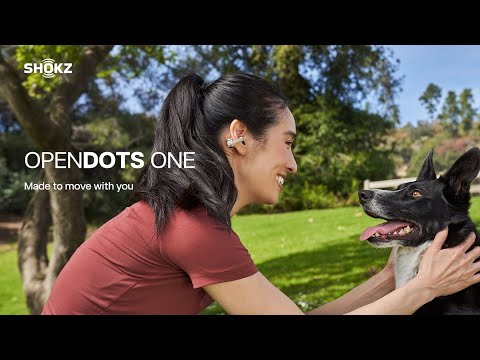 A Video Of Shokz OpenDots ONE - Open-Ear Wireless Earbuds