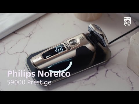 A Video Of Philips Norelco S9000 Prestige Wet & Dry Electric Shaver with SenseIQ – Skin-Level Precision Shaving for Sensitive Skin