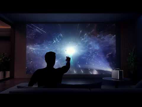 A Video Of Nebula Cosmos 4K SE Projector with Dolby Vision & Google TV