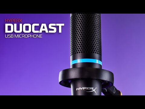 A Video Of HyperX DuoCast - USB Microphone with RGB Lighting