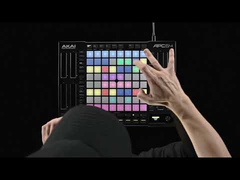 A Video Of AKAI APC64 Ableton - Live MIDI Controller with Step Sequencer, Touch Strips, CV/Gate, and Software Suite