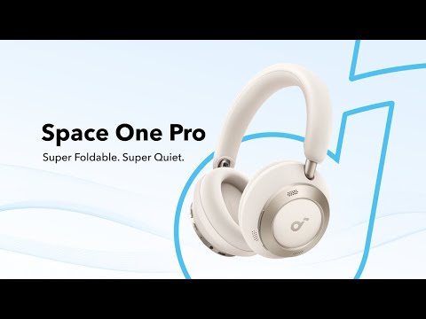 A Video Of Anker Soundcore Space One Pro Over-Ear Headphones with Travel Case