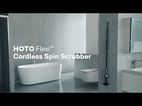 A Video Of HOTO Flexi Cordless Spin Scrubber