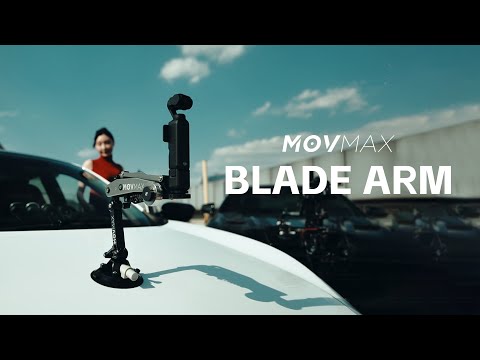 A Video Of Movmax Blade Arm for DJI Pocket 3, Insta360 X4, and GoPro HERO 12 – Vibration-Reducing Mount with N2 Arm Technology & Adjustable Counterweight