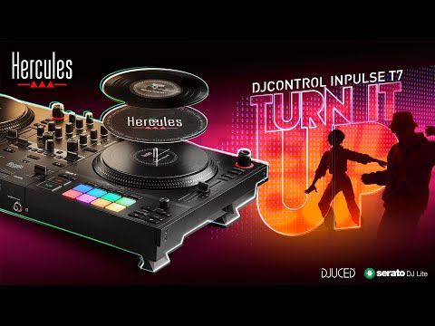 A Video Of Hercules DJControl Inpulse T7 - Motorized DJ Controller with Authentic Vinyl Experience and Advanced Features
