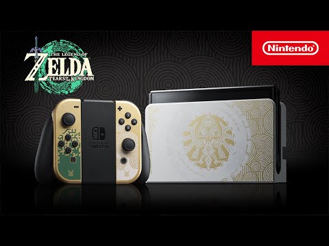 A Video Of Nintendo Switch OLED Model – The Legend of Zelda: Tears of the Kingdom Edition