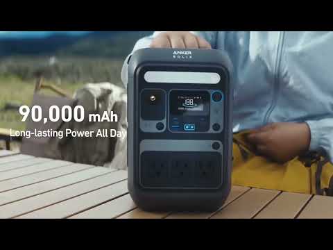 A Video Of Anker SOLIX C300 Portable Power Station - 288Wh | 300W | Fast Charging & Solar Compatible