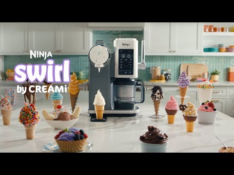 A Video Of Ninja Swirl by CREAMi Soft Serve & Ice Cream Machine