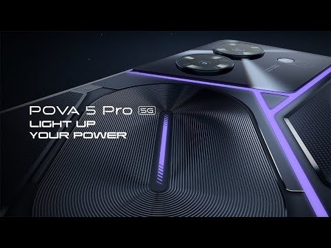 A Video Of Tecno Pova 5 Pro - 8GB RAM - 256GB Storage - Dark Illusion
