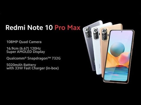 A Video Of Xiaomi Redmi Note 10 Pro Max - 6GB RAM - 128GB Storage
