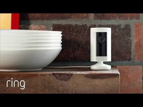 A Video Of Ring Indoor Camera (1st Gen) – Smart Wi-Fi Home Security Camera with Two-Way Talk, Motion Detection, Night Vision, and Full HD Live Video – White