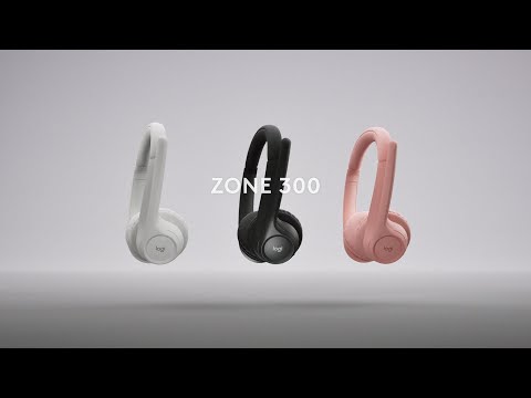 A Video Of Logitech Zone 300 Wireless Headset - Midnight Black