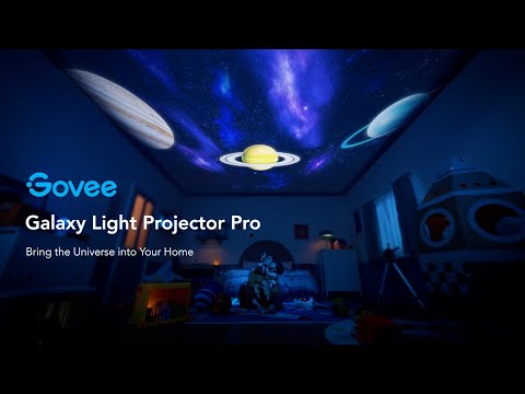 A Video Of Govee Galaxy Light Projector Pro – Smart Star Projector with Bluetooth Speaker, 8 Galaxy Discs, 38 Scenes & 37 White Noises