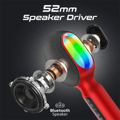 A Photo Of Promate VocalMic 5-in-1 Wireless Karaoke Microphone & Speaker - Red