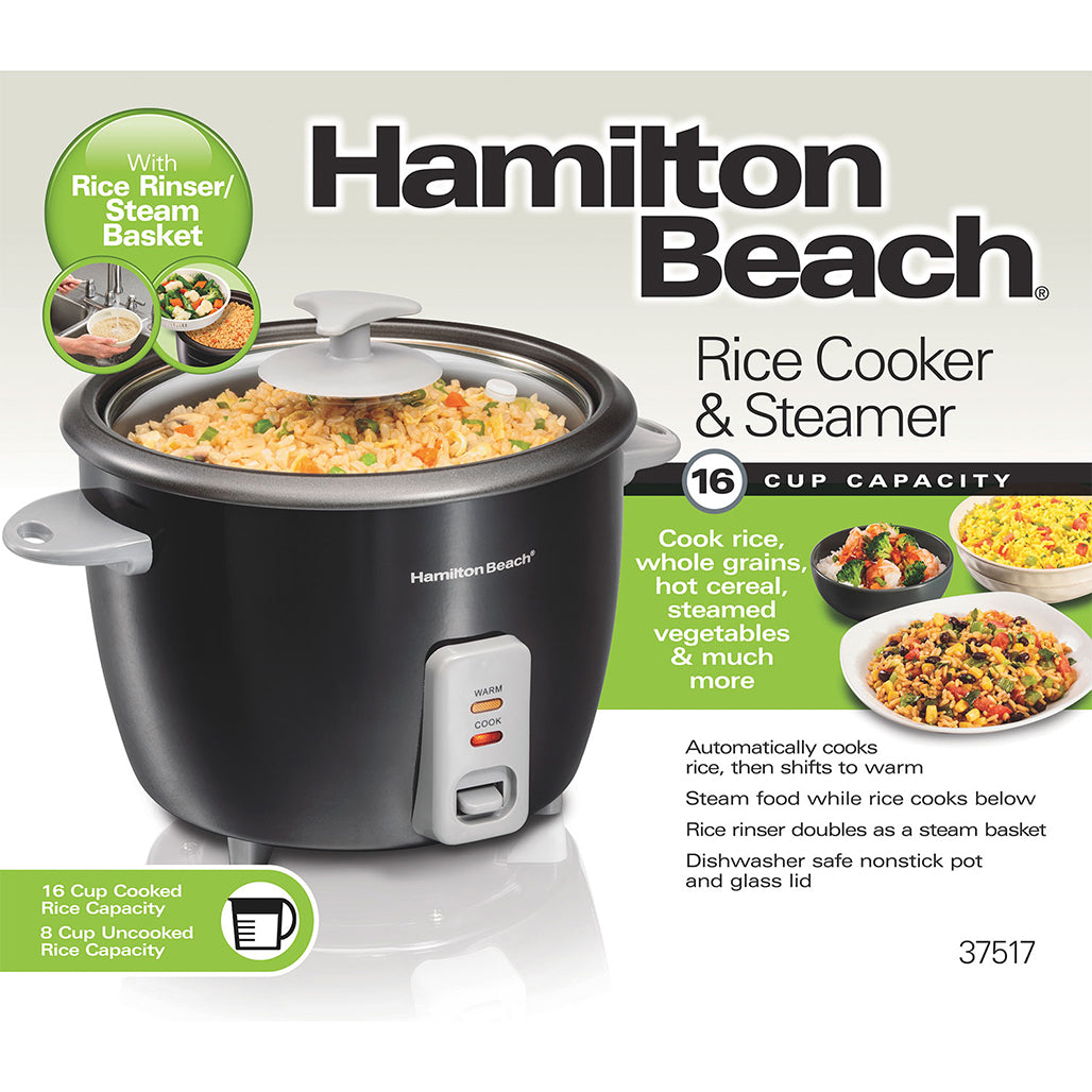 A Photo Of Hamilton Beach Rice Cooker & Steamer 1.5L – Multi-Function , Nonstick Bowl, Whole Grain Cooker