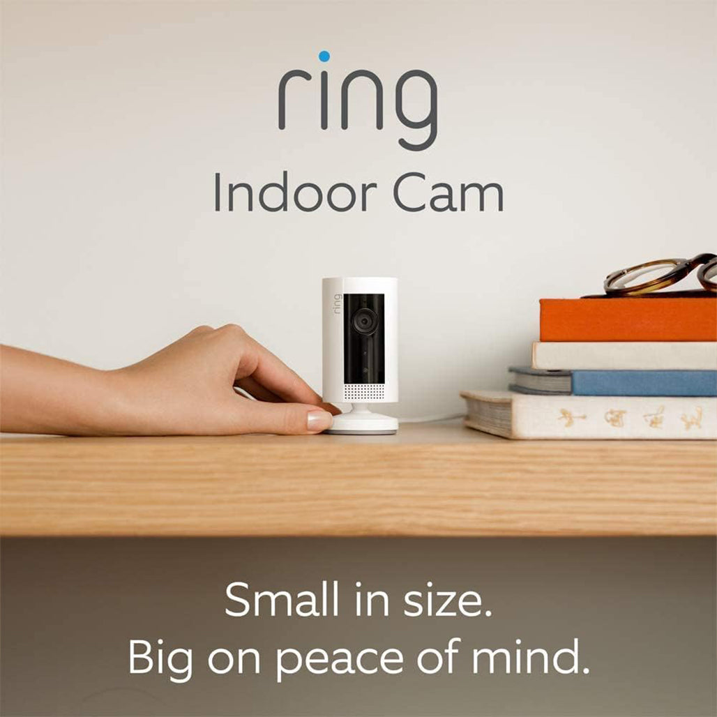 A Photo Of Ring Indoor Camera (1st Gen) – Smart Wi-Fi Home Security Camera with Two-Way Talk, Motion Detection, Night Vision, and Full HD Live Video – White