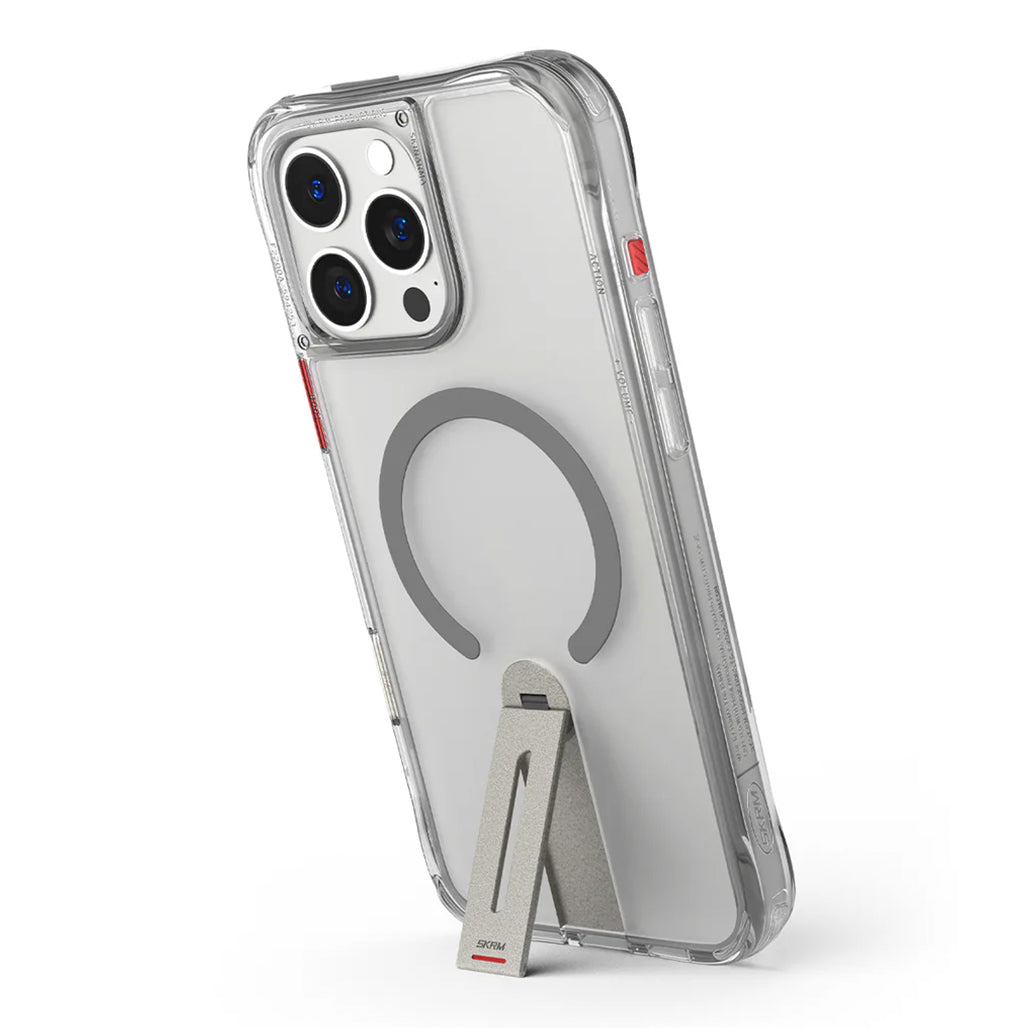 A Photo Of Skinarma HELIX Mag-Charge iPhone 16 Pro Max Case with 360º Rotating Stand & Magnetic Charging