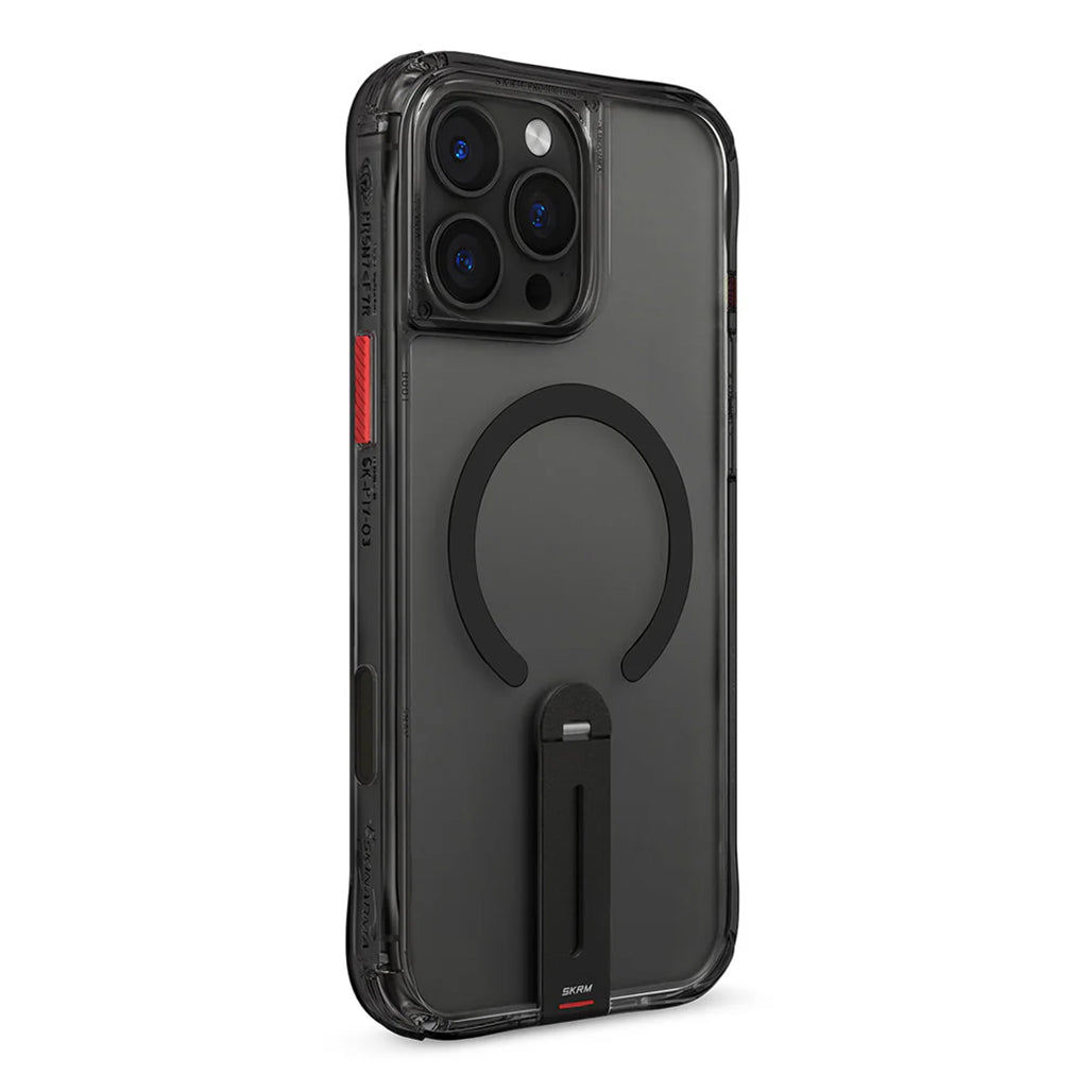 A Photo Of Skinarma HELIX Mag-Charge iPhone 16 Pro Max Case with 360º Rotating Stand & Magnetic Charging