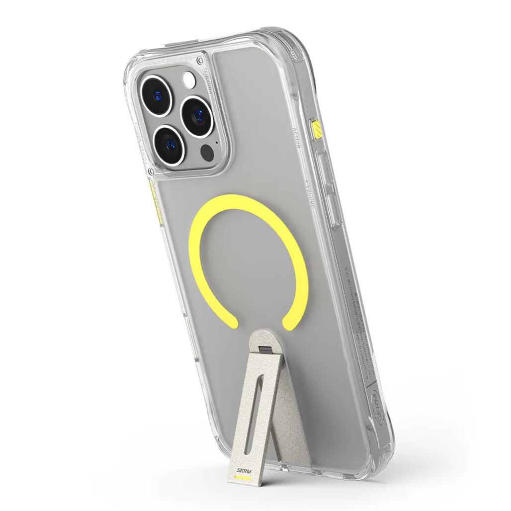 A Photo Of Skinarma HELIX Mag-Charge iPhone 16 Pro Max Case with 360º Rotating Stand & Magnetic Charging
