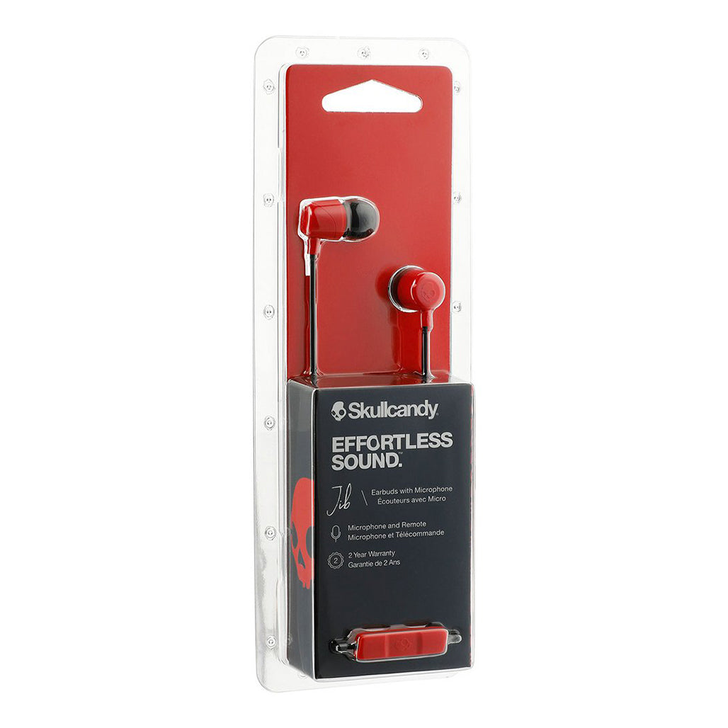 A Photo Of Skullcandy Jib - In-Ear Earbuds with Microphone - Red