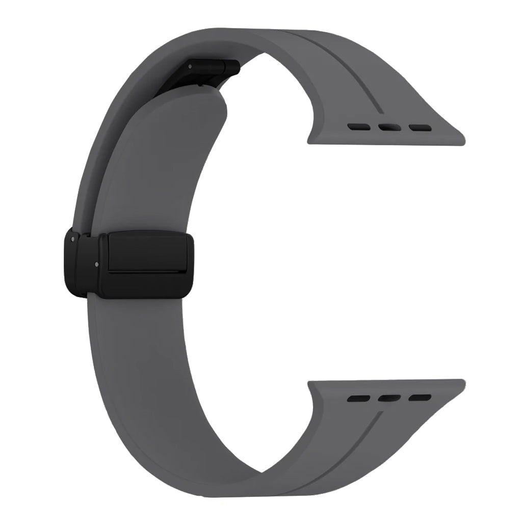 A Photo Of Spigen Simple Stylish Silicone Leather Watch Band for Apple Watch 45mm