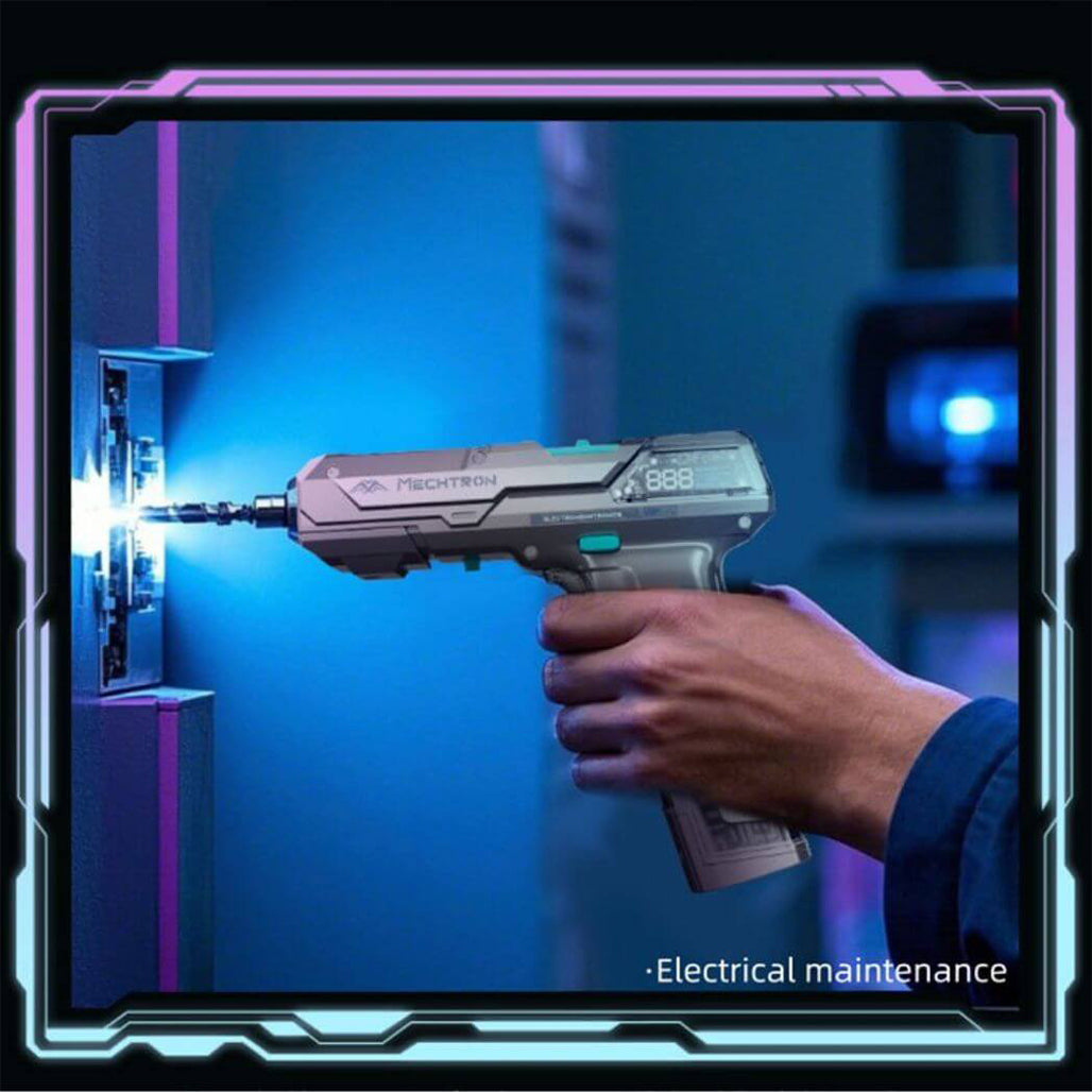 A Photo Of Mechtron TL-G007S 8V Li-Ion Cyber Hammer Drill Driver – 2-Speed, Magnetic Bit Set, Digital Display