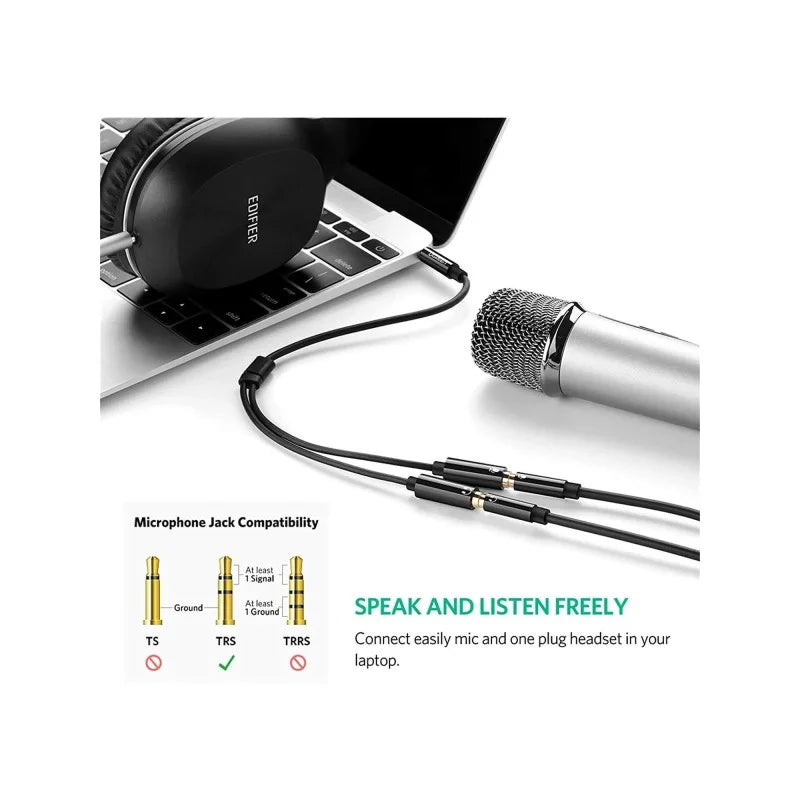 A Photo Of UGREEN 3.5mm Male to Dual 3.5mm Female Headset Splitter 30620
