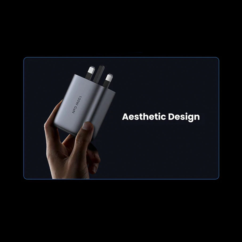 A Photo Of UGreen Nexode 100W GaN Wall Charger | 4-Port USB-C & USB-A Fast Charging Adapter