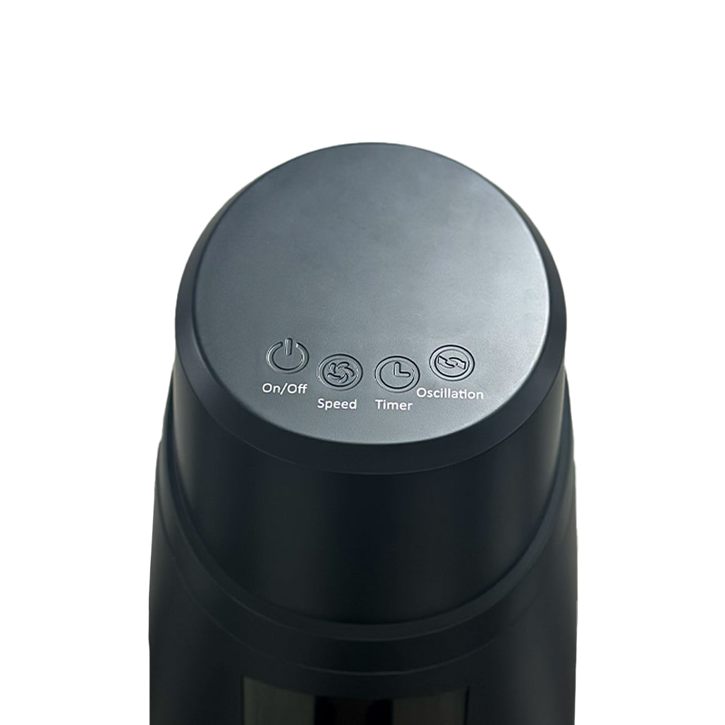 A Photo Of UNICooler 2 Turbo Tower Fan 90W – High-Speed Oscillating Tower Fan with Remote Control & Room Temperature Display