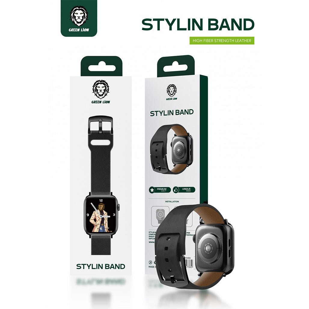 A Photo Of Green Lion Stylin Band Watch Strap For Apple Watch 42mm/44mm/45mm