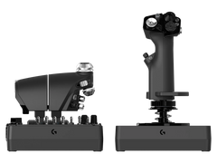 A Photo Of Logitech 945-000059 X56 H.O.T.A.S. RGB Throttle and Stick Simulation Controller - Advanced Military-Grade Flight Control