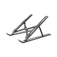 A Photo Of Green Lion X-Foldable Laptop Stander, Full Metal, Anti-Slip, Triangle Stand - Space Grey