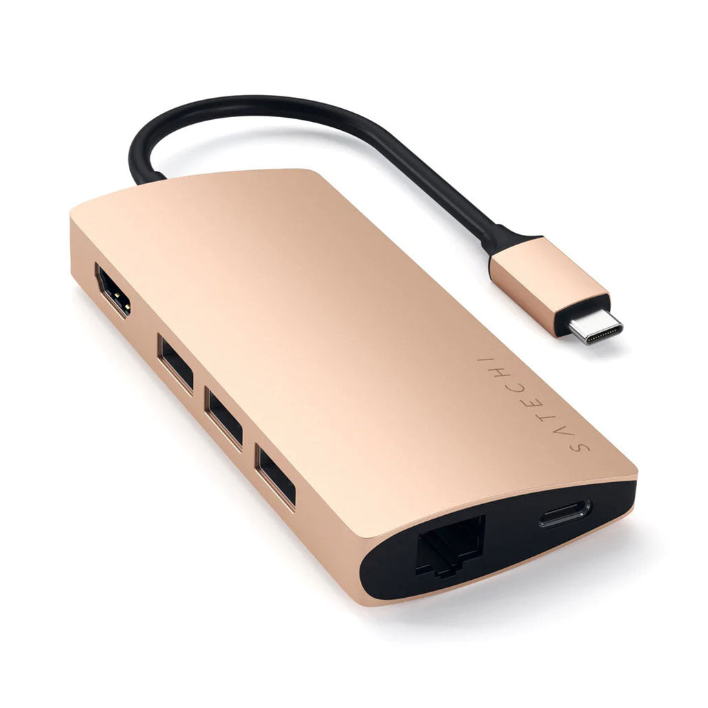 A Photo Of Satechi USB-C Multiport Adapter – 4K HDMI, Gigabit Ethernet, USB-C PD, and Card Readers