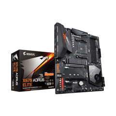 A Photo Of Gigabyte X570 Aorus ELITE 1.0 AM4 Motherboard - High-Performance ATX Board for AMD Ryzen™ 5000/4000 Series with PCIe 4.0 and DDR4 Support