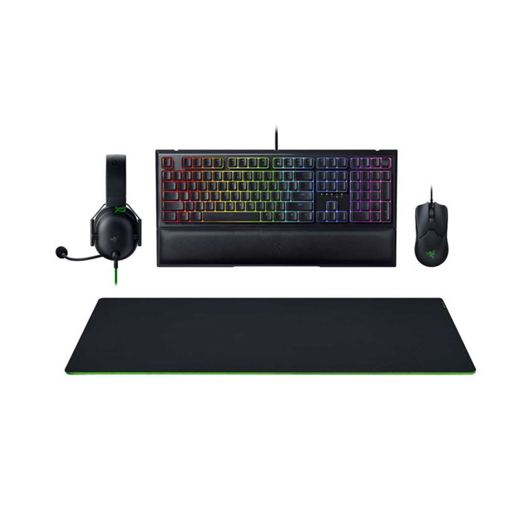 A Photo Of Razer All Star Gaming Bundle Blackshark V2 X Headset, Ornata V2 Full-size Keyboard, Gigantus V2 XXL Mouse Mat, Viper Mouse