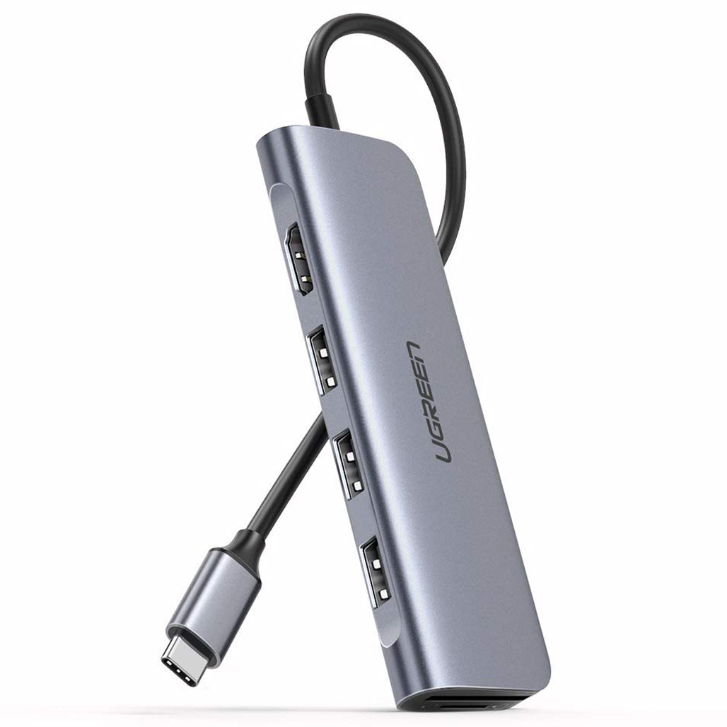 A Photo Of UGreen USB-C Hub Multifunction Adapter with 4K HDMI, SD/TF Card Reader, and USB Ports