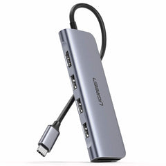 A Photo Of UGreen USB-C Hub Multifunction Adapter with 4K HDMI, SD/TF Card Reader, and USB Ports