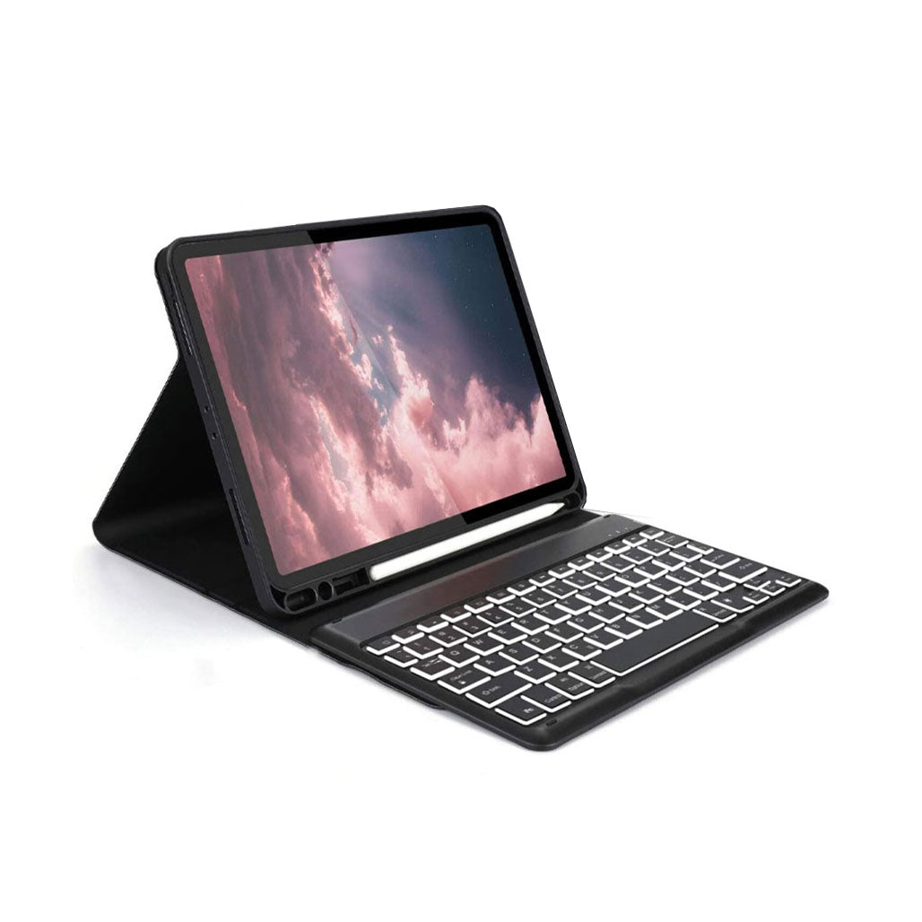 A Photo Of Green Lion Premium Leather iPad Case with Wireless Keyboard (English/Arabic) for Apple iPad