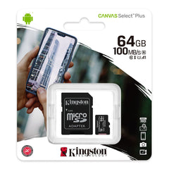 A Photo Of Kingston Canvas Select Plus microSD Card (SDXC) with SD Adapter