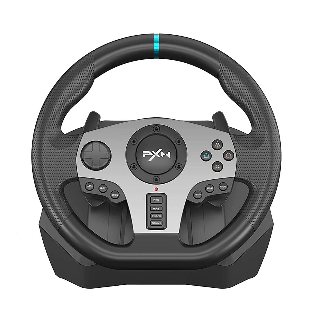 A Photo Of PXN V9 270/900 Degree Racing Steering Wheel - For PS4, Xbox One, Xbox Series X/S, Nintendo Switch, PC