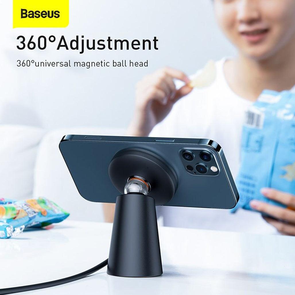 A Photo Of Baseus Simple Magnetic Stand Wireless Charger - 15W Max, Adjustable, Detachable Design with 1.5m Type-C Cable
